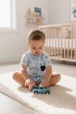 Enterizo Corto Mapaches Celeste