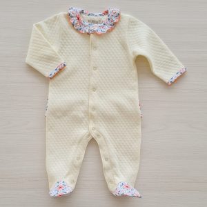 Enterizo Flores Naranja Jacquard