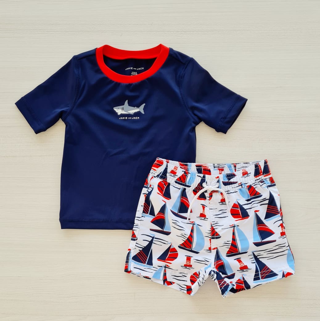 Ropa de baño con Polo protector marca Janie Jack