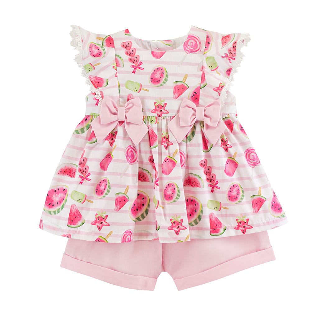 conj51 Conjunto Sandia batita más short  Baby Club - Imagen 1
