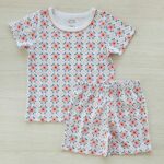 Pijama Manga Corta - Flores Naranjas - Imagen 2